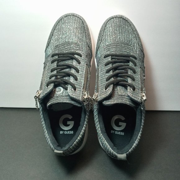 Guess Shoes Silver Fabric with Glitter GG Blazin 7 - Picture 1 of 5